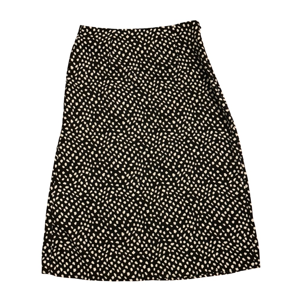 High Waisted Polka Dot Print Midi Length Skirt | Black & White | Size S | NWOT - Picture 3 of 6